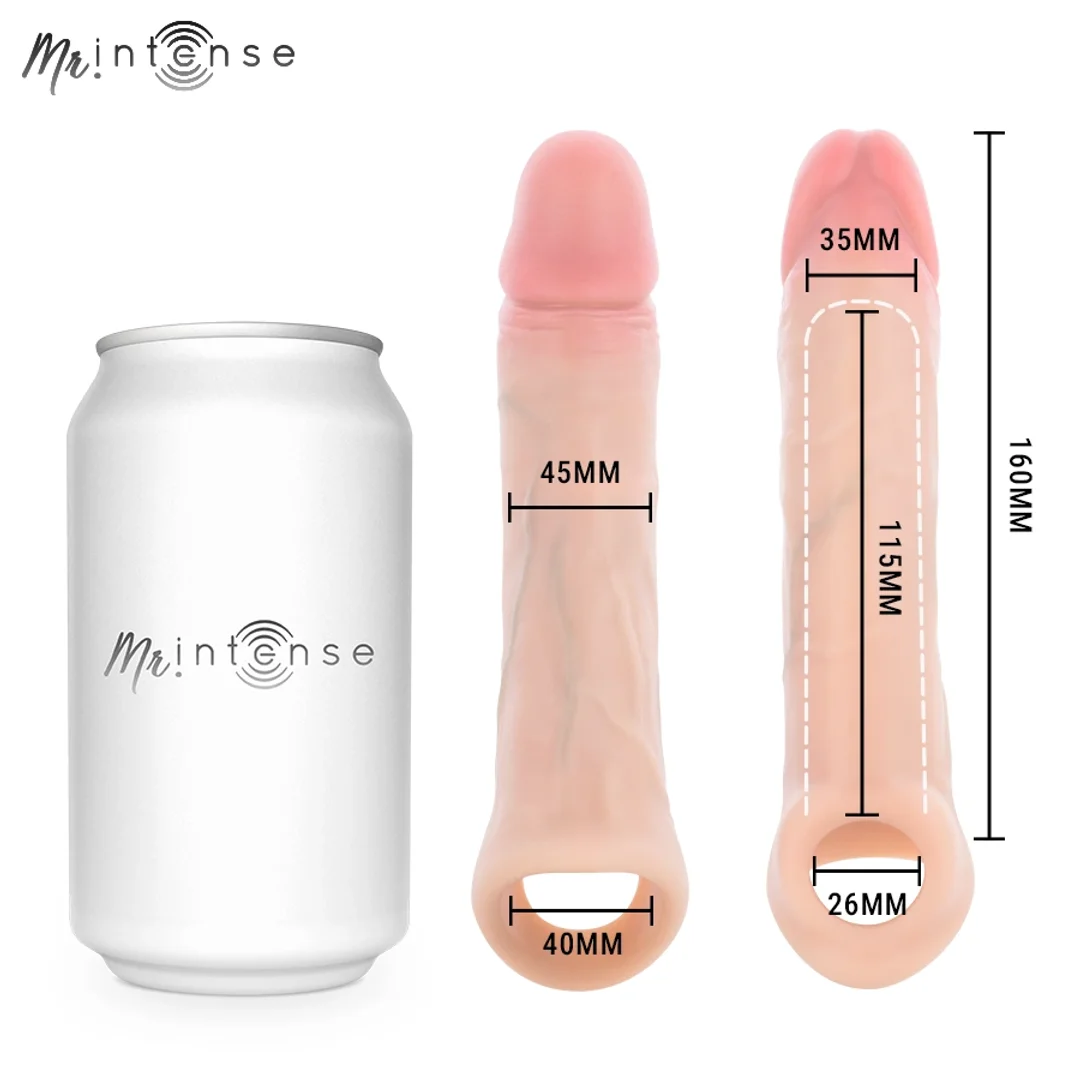 MR INTENSE Arnold L - wibrująca nakładka intymna z pilotem 16 cm silikon — zdjęcie 6