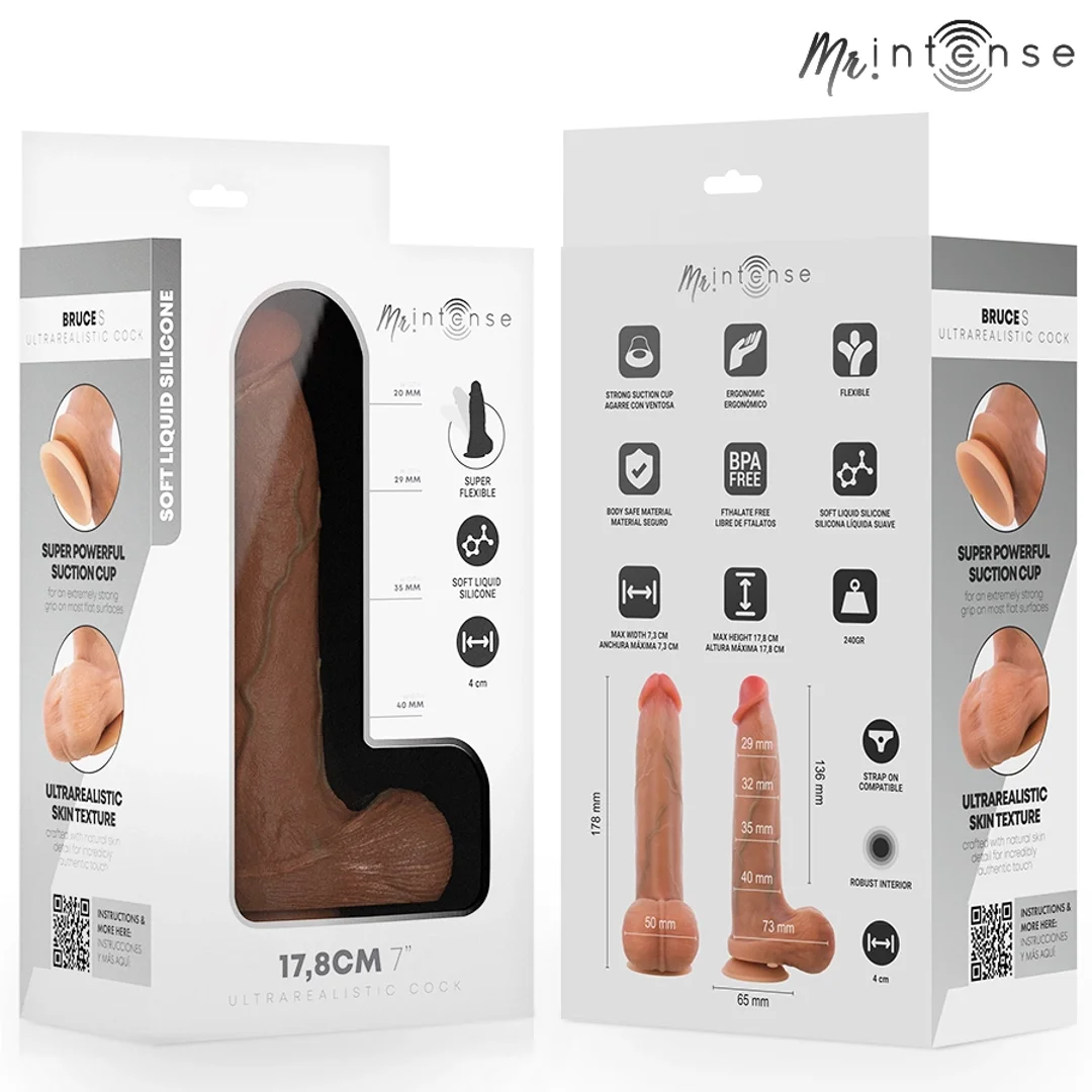 MR INTENSE Bruce S silikonowy model anatomiczny z przyssawką 17,8 cm — zdjęcie 8