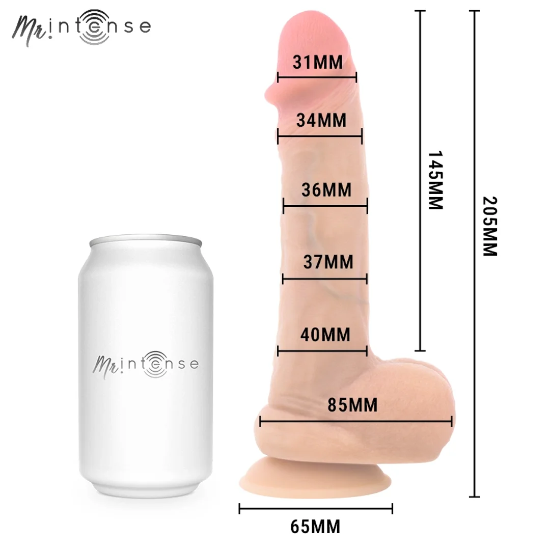 MR INTENSE Danny silikonowy model z funkcją ejakulacji 20,5 cm 4 cm — zdjęcie 4