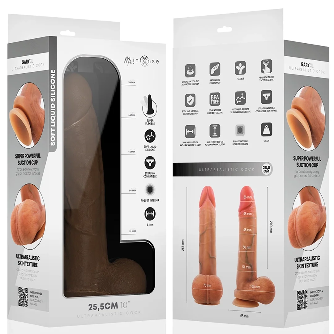 MR INTENSE Gary XL silikonowy model anatomiczny z przyssawką 25,5 cm — zdjęcie 3