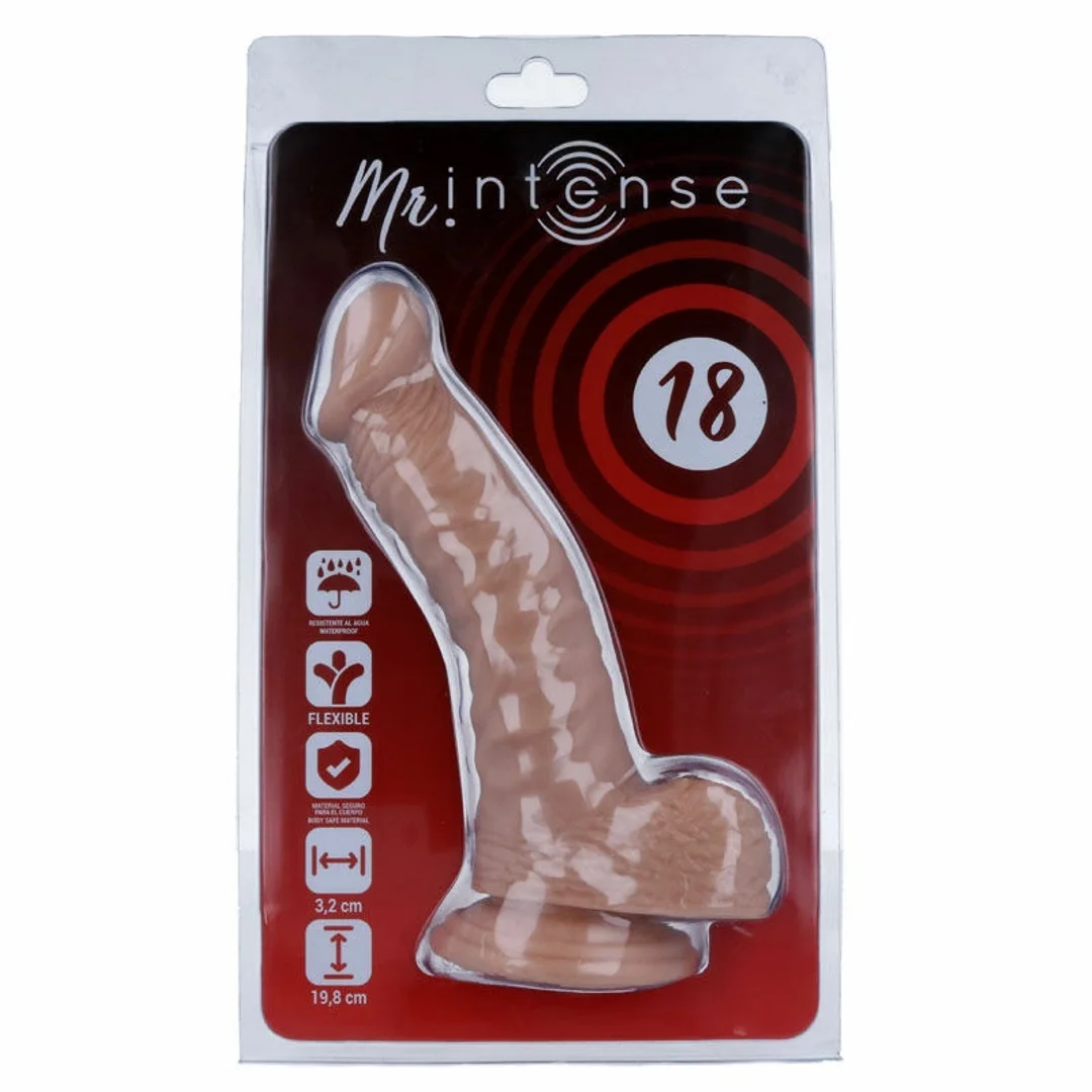 Mr Intense Model 18 - anatomiczny model z przyssawką 19,8 cm naturalny — zdjęcie 4