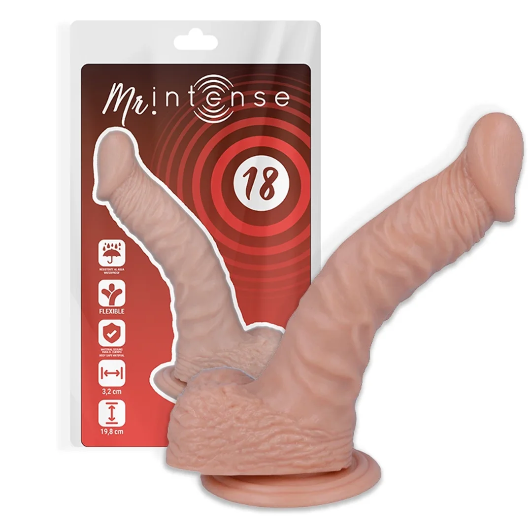 Mr Intense Model 18 - anatomiczny model z przyssawką 19,8 cm naturalny — zdjęcie 6