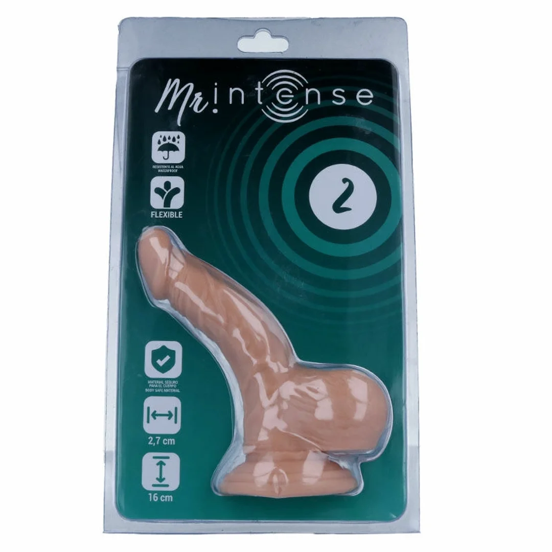 Mr Intense Model 2 anatomiczny 16 cm elastyczny z przyssawką beżowy — zdjęcie 4