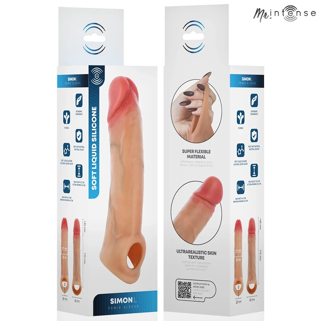 MR INTENSE SIMON L silikonowa osłona intymna 16 cm x 4,5 cm — zdjęcie 6