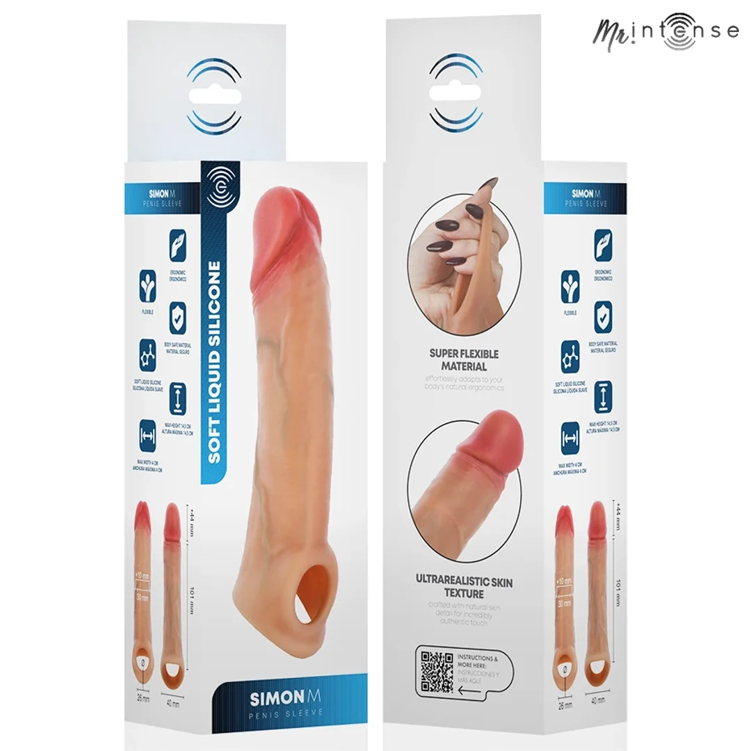 MR INTENSE Simon M silikonowy rękaw intymny 14,5 cm O 4 cm — zdjęcie 6