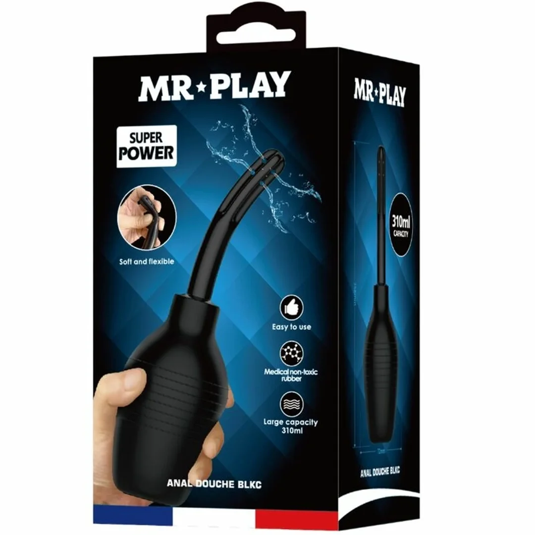 MR PLAY Prysznic higieniczny czarny - duża gruszka, silikonowy model — zdjęcie 7