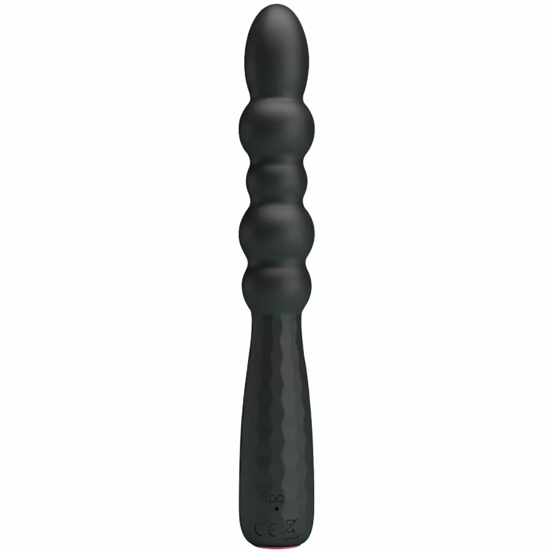 MR PLAY wibrujący korek analny elastyczny 12 trybow czarny USB — zdjęcie 2