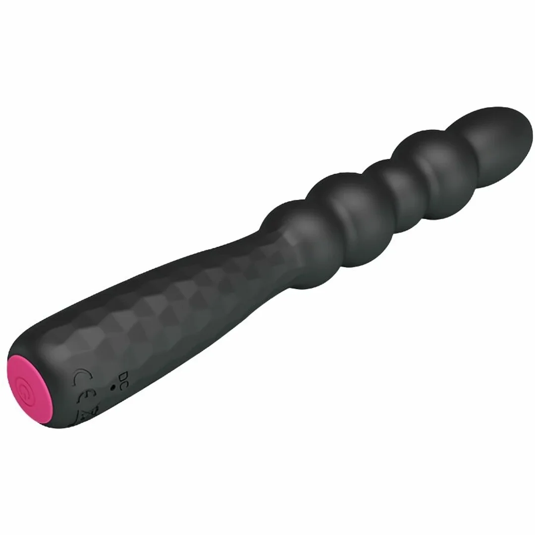 MR PLAY wibrujący korek analny elastyczny 12 trybow czarny USB — zdjęcie 3