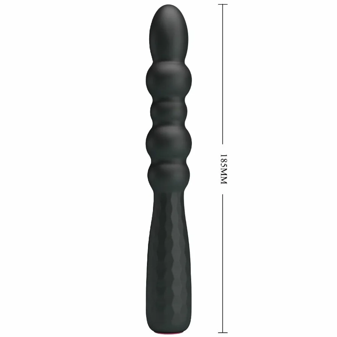 MR PLAY wibrujący korek analny elastyczny 12 trybow czarny USB — zdjęcie 8