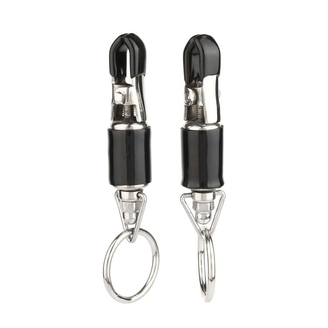 Mr. Steel Barrel Tit Clamps z pierścieniem, regulowane, stal nierdzewna — zdjęcie 4
