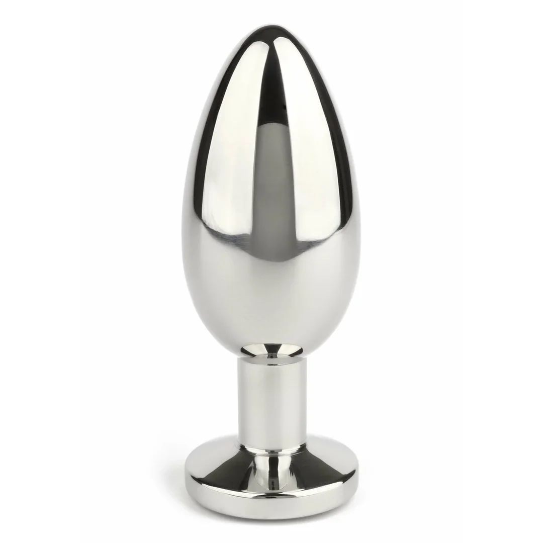 Mr. Steel Jeweled Plug Large - stalowy model z ozdobnym kryształem — zdjęcie 3