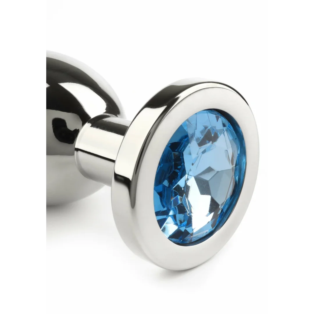 Mr. Steel Jeweled Plug Large - stalowy model z ozdobnym kryształem — zdjęcie 5