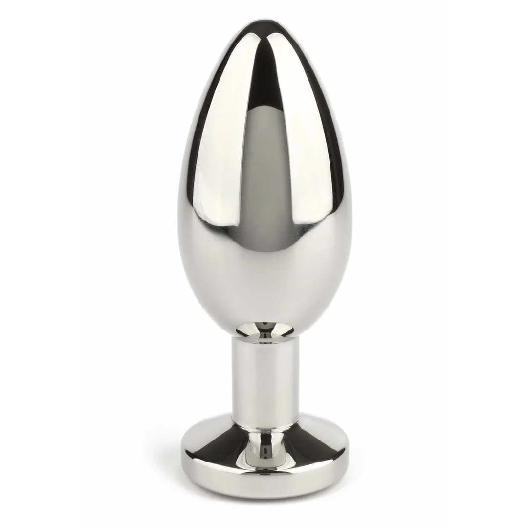 Mr. Steel Jeweled Plug Large stalowy z kryształem dekoracyjnym — zdjęcie 2