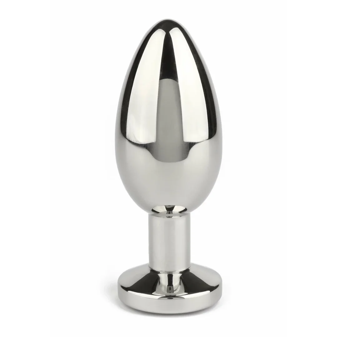Mr. Steel Jeweled Plug Large stalowy z kryształkiem, rozmiar L — zdjęcie 2