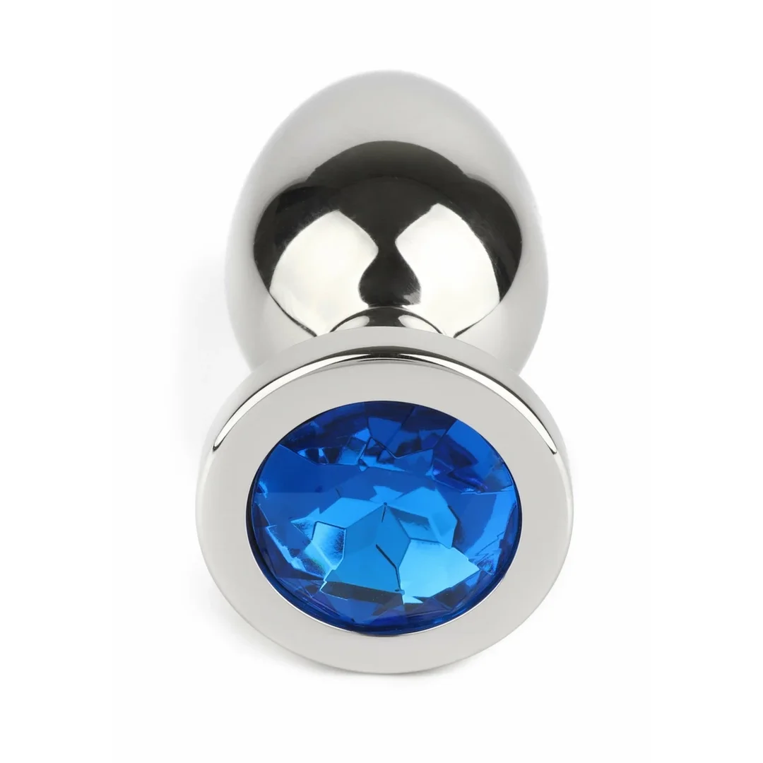 Mr. Steel Jeweled Plug Large stalowy z kryształkiem, rozmiar L — zdjęcie 3