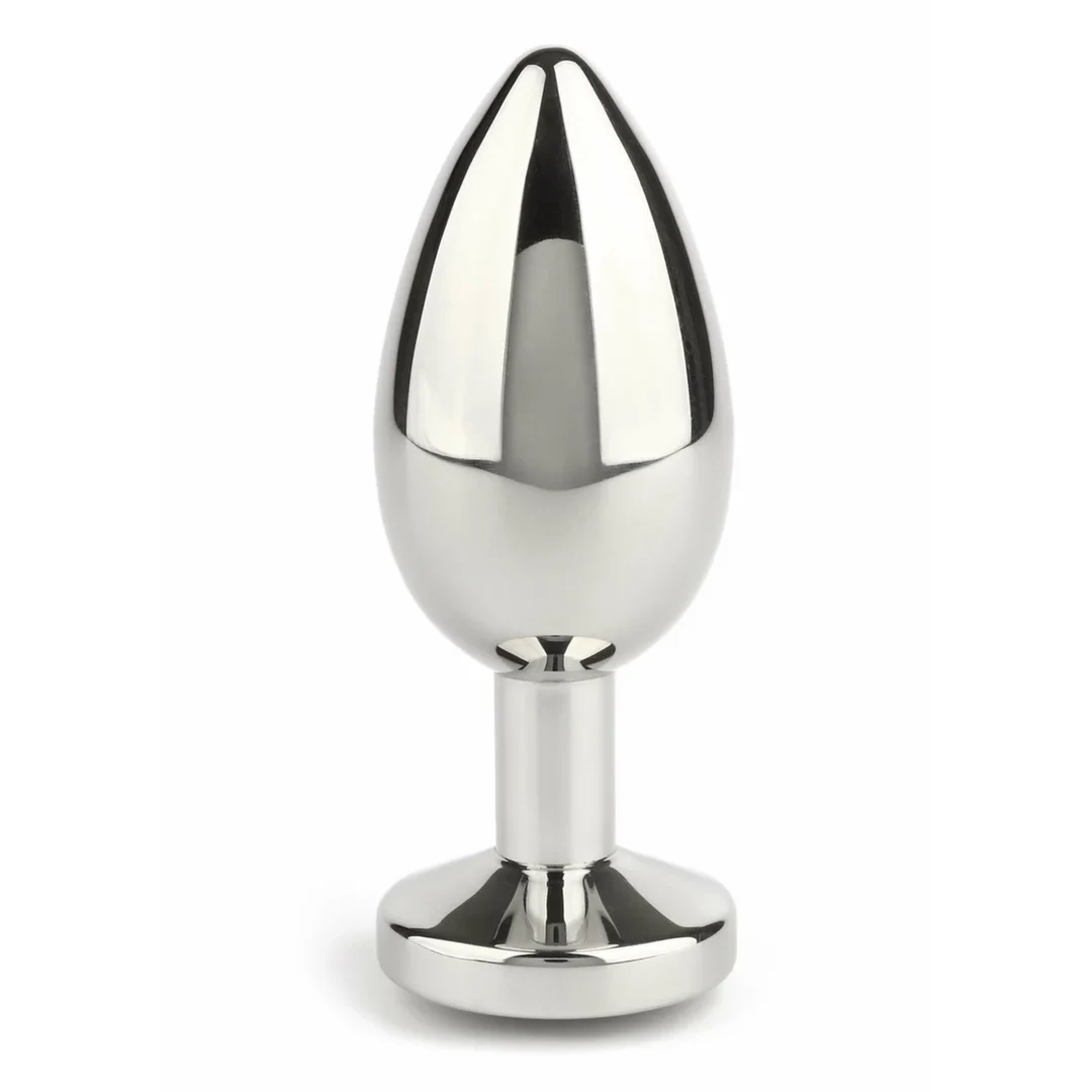 Mr. Steel Jeweled Plug Medium stalowy z kryształem dekoracyjnym — zdjęcie 2