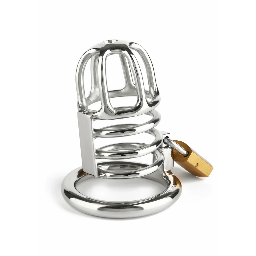 Mr. Steel Master Chastity Cock Cage stalowy system blokujący Srebrny — zdjęcie 5