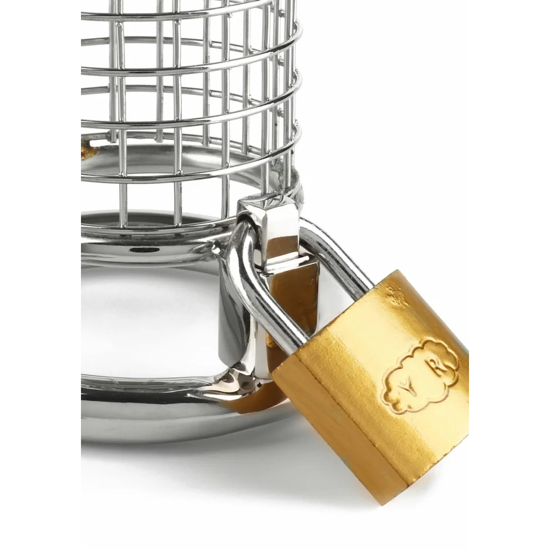Mr. Steel Matrix Cock Cage stalowa klatka zabezpieczająca, rozmiar uniwersalny — zdjęcie 5