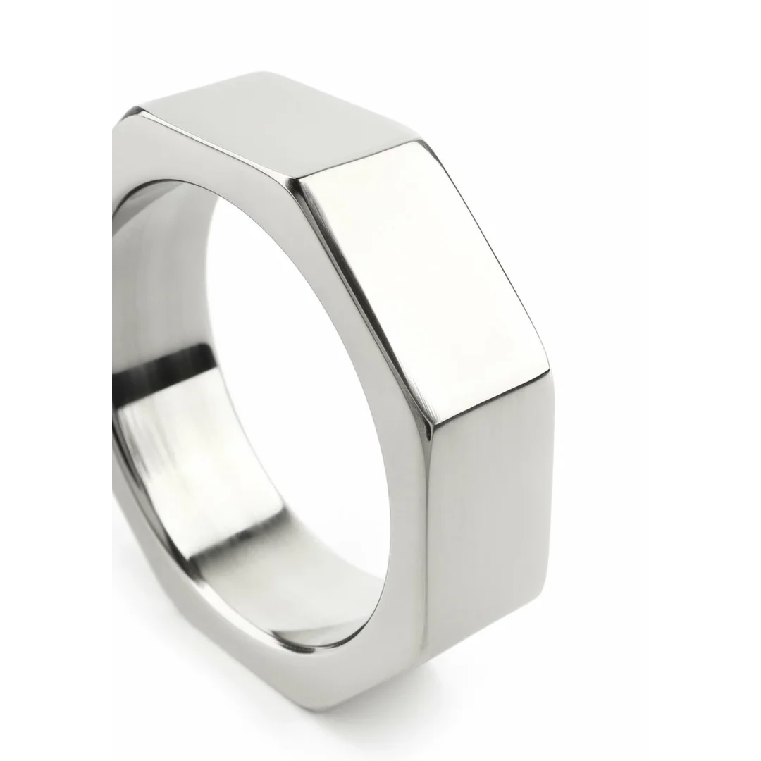Mr. Steel Nut C-Ring 45mm stalowy pierścień anatomiczny sześciokątny — zdjęcie 6