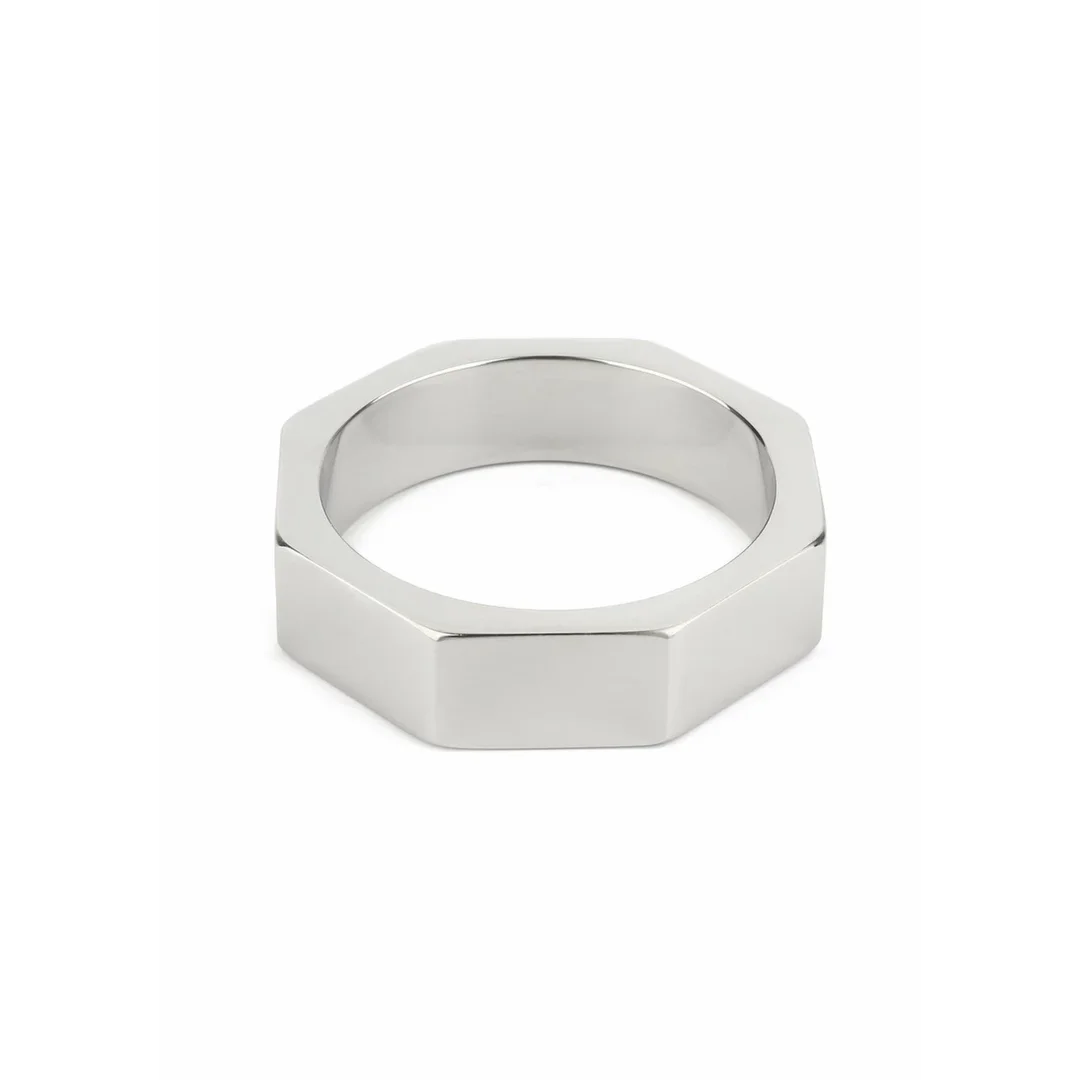Mr. Steel Nut C-Ring 50mm stalowy pierścień anatomiczny sześciokątny — zdjęcie 5