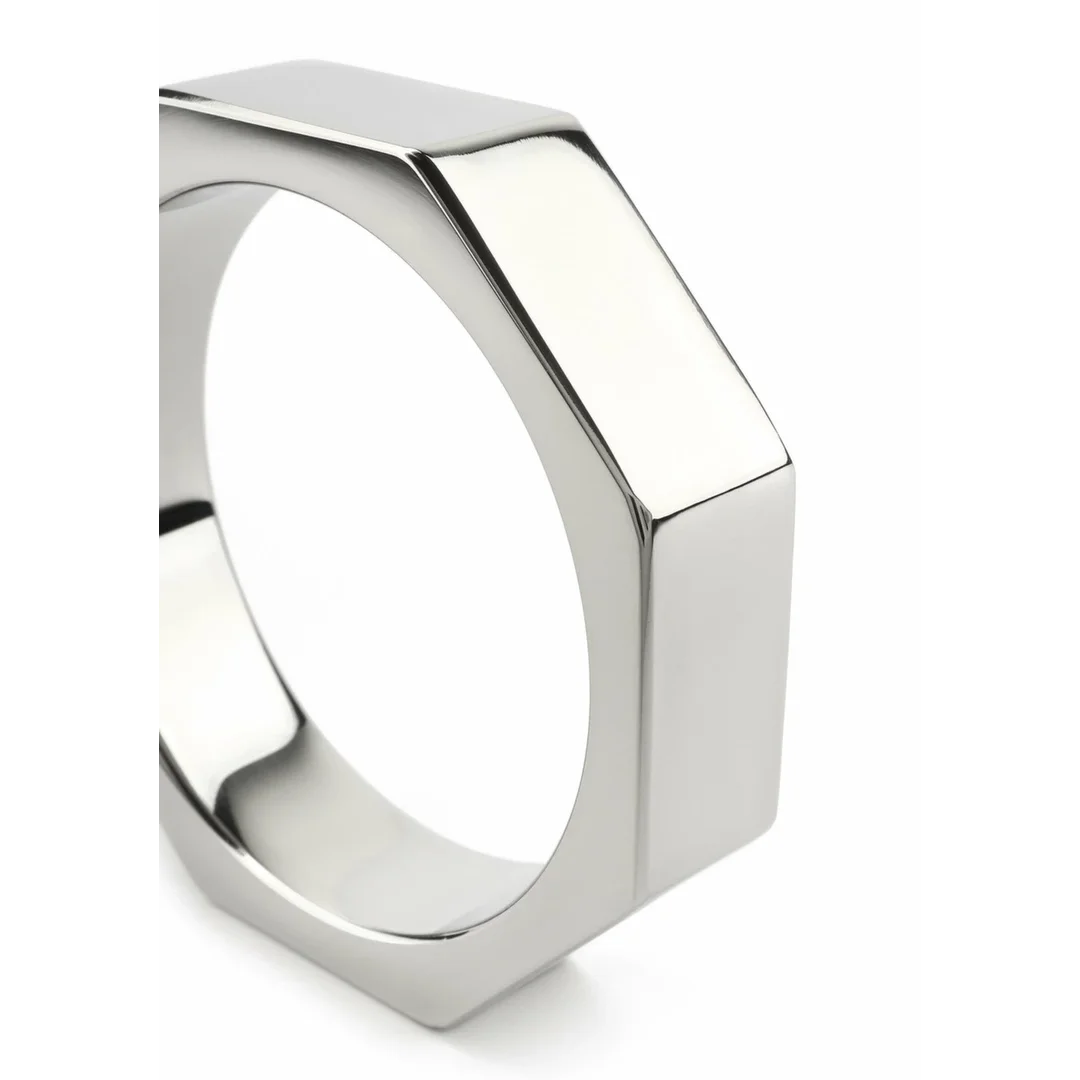 Mr. Steel Nut C-Ring 55mm stalowy pierścień anatomiczny sześciokątny — zdjęcie 6