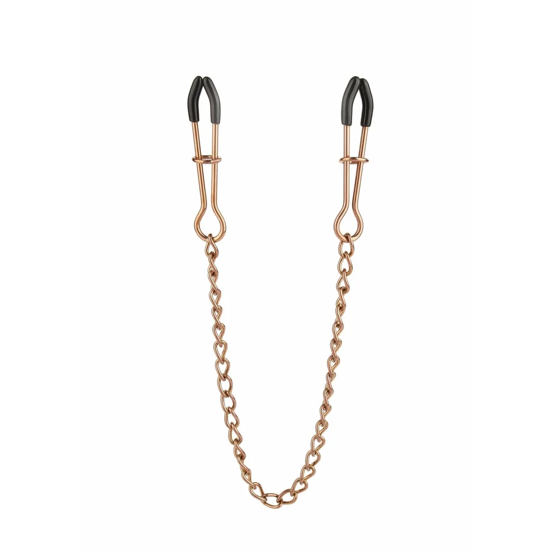 Mr. Steel Tweezer Nipple Clamps Gold - złote klamry z regulacją nacisku — zdjęcie 4
