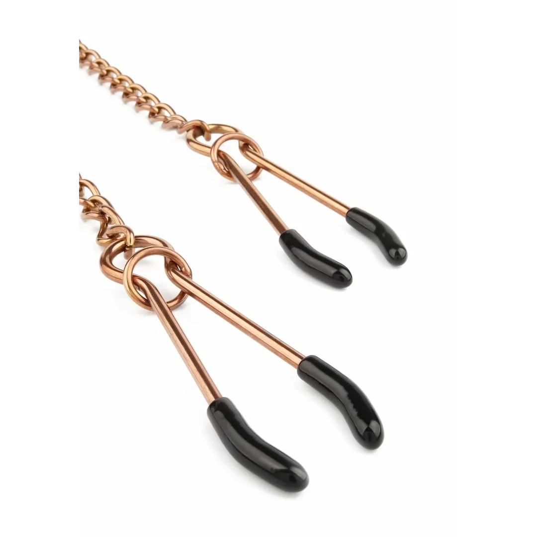Mr. Steel Tweezer Nipple Clamps Gold - złote klamry z regulacją nacisku — zdjęcie 6
