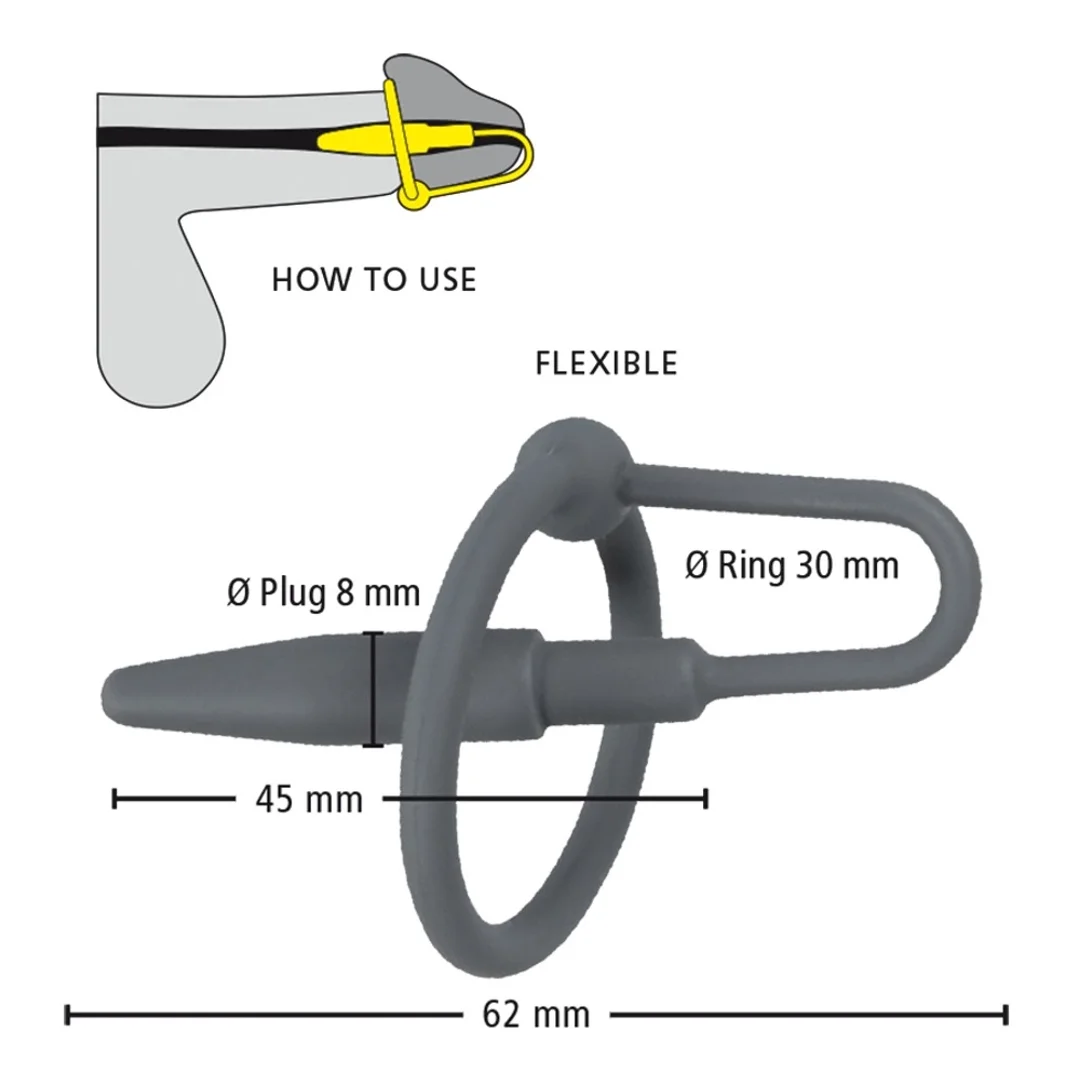 Mystim Dilator 2w1 Pierścień z Rozszerzaczem Silikonowy Czarny 6,2cm — zdjęcie 6