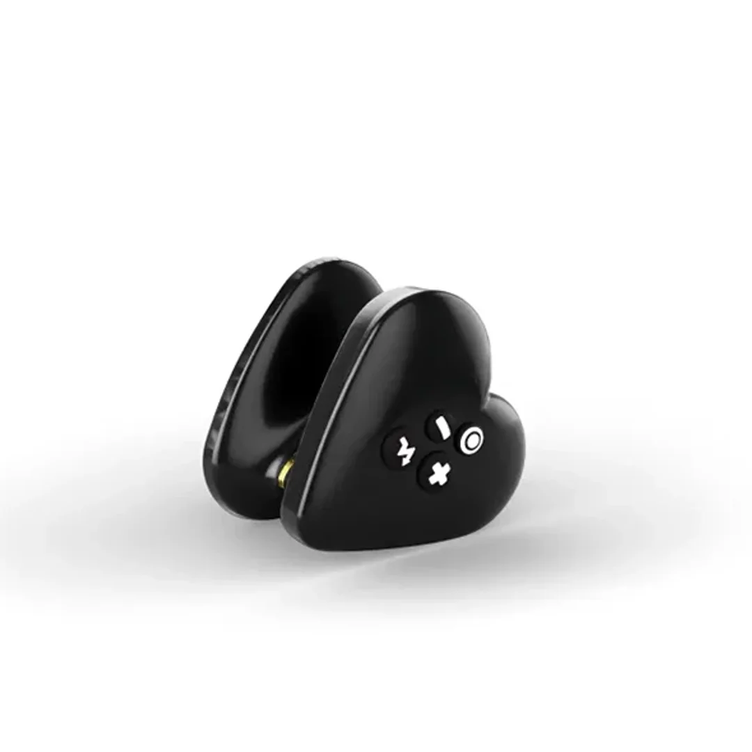 Mystim Hearts Desire Serce-Roża Layon e-stim czarny silikon 6,7 cm — zdjęcie 5