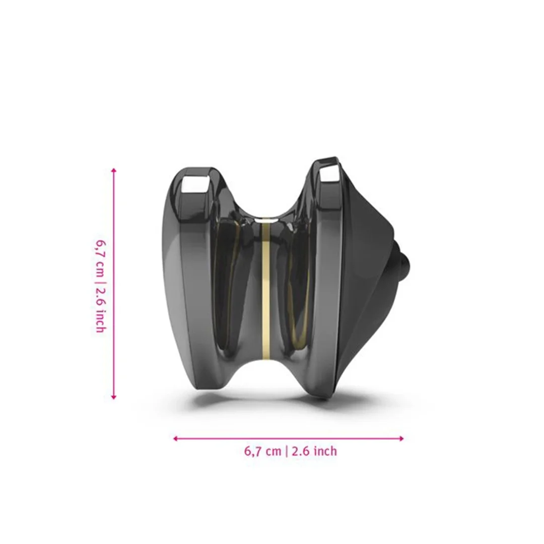 Mystim Hearts Desire Serce-Roża Layon e-stim czarny silikon 6,7 cm — zdjęcie 6