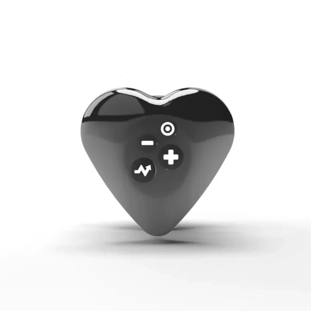 Mystim Hearts Desire Serce-Roża Layon e-stim czarny silikon 6,7 cm — zdjęcie 10