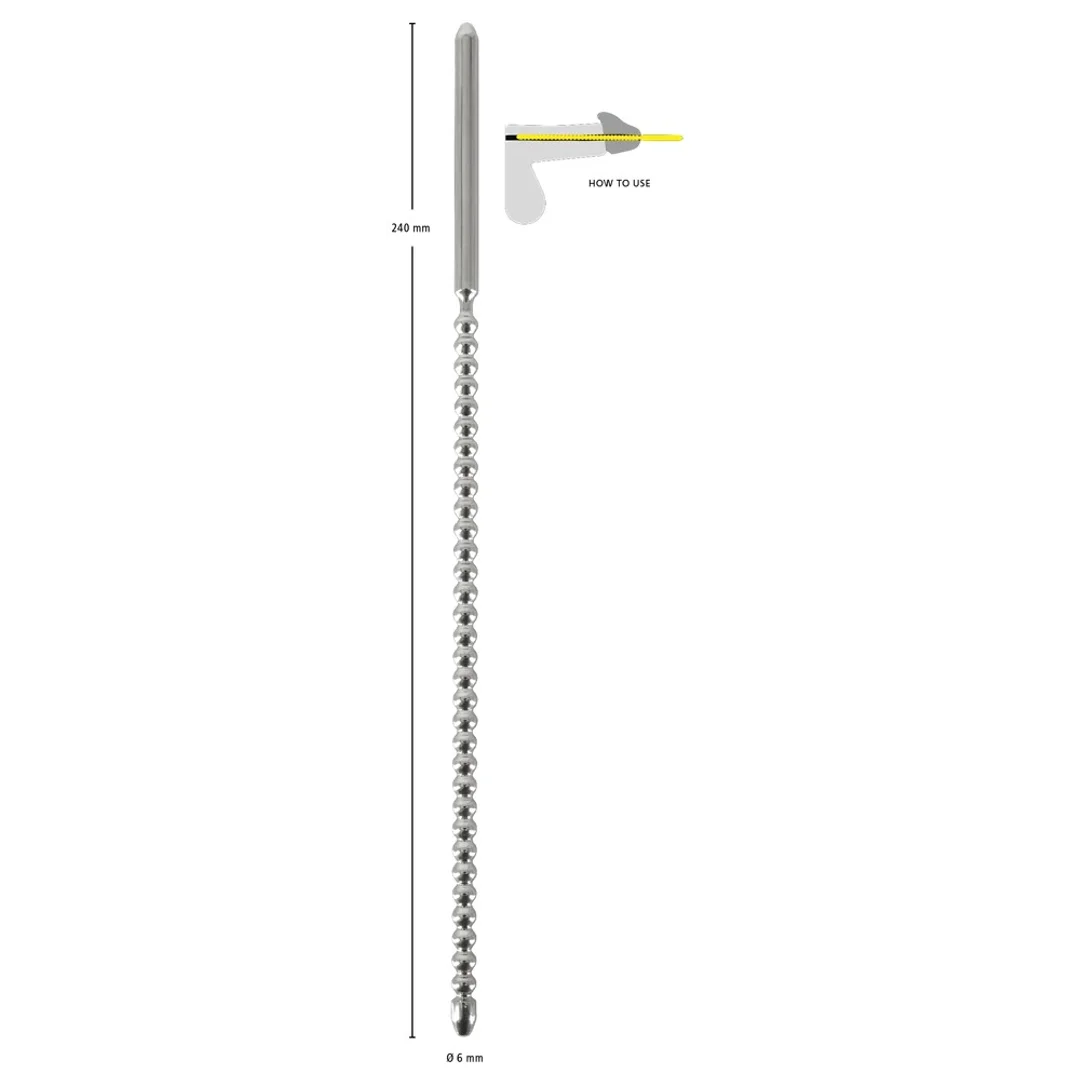Mystim Plug Dilator ze stali nierdzewnej 24 cm, kulisty kształt — zdjęcie 5