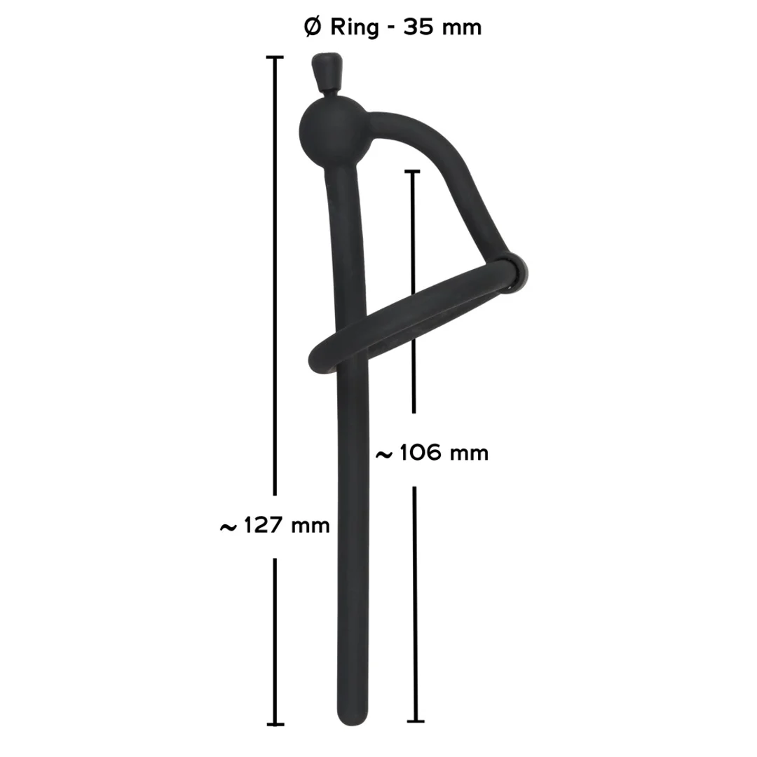 Mystim Plug do cewki moczowej z ruchomym pierścieniem, silikon 12,7 cm — zdjęcie 7