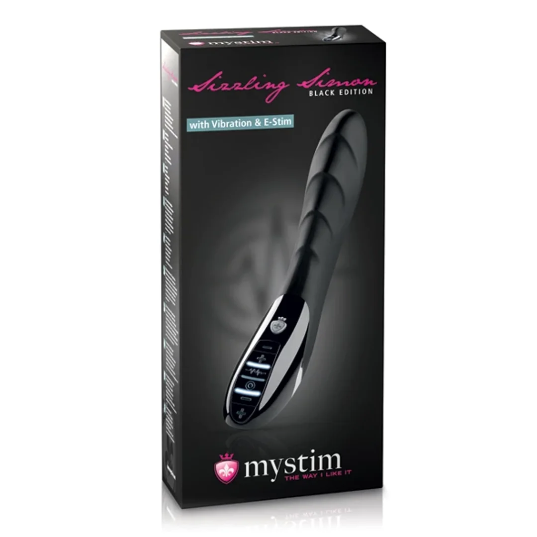 Mystim Sizzling Simon eStim Black - Model z elektrostymulacją i 8 trybami — zdjęcie 2