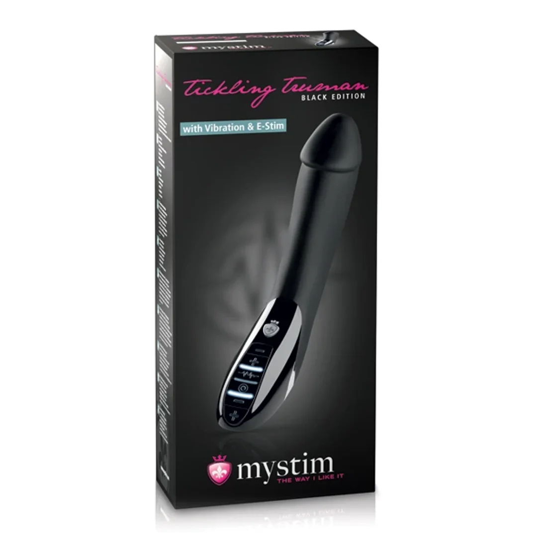 Mystim Tickling Truman eStim Black - urządzenie wibrujące z elektrostymulacją 27 cm — zdjęcie 2
