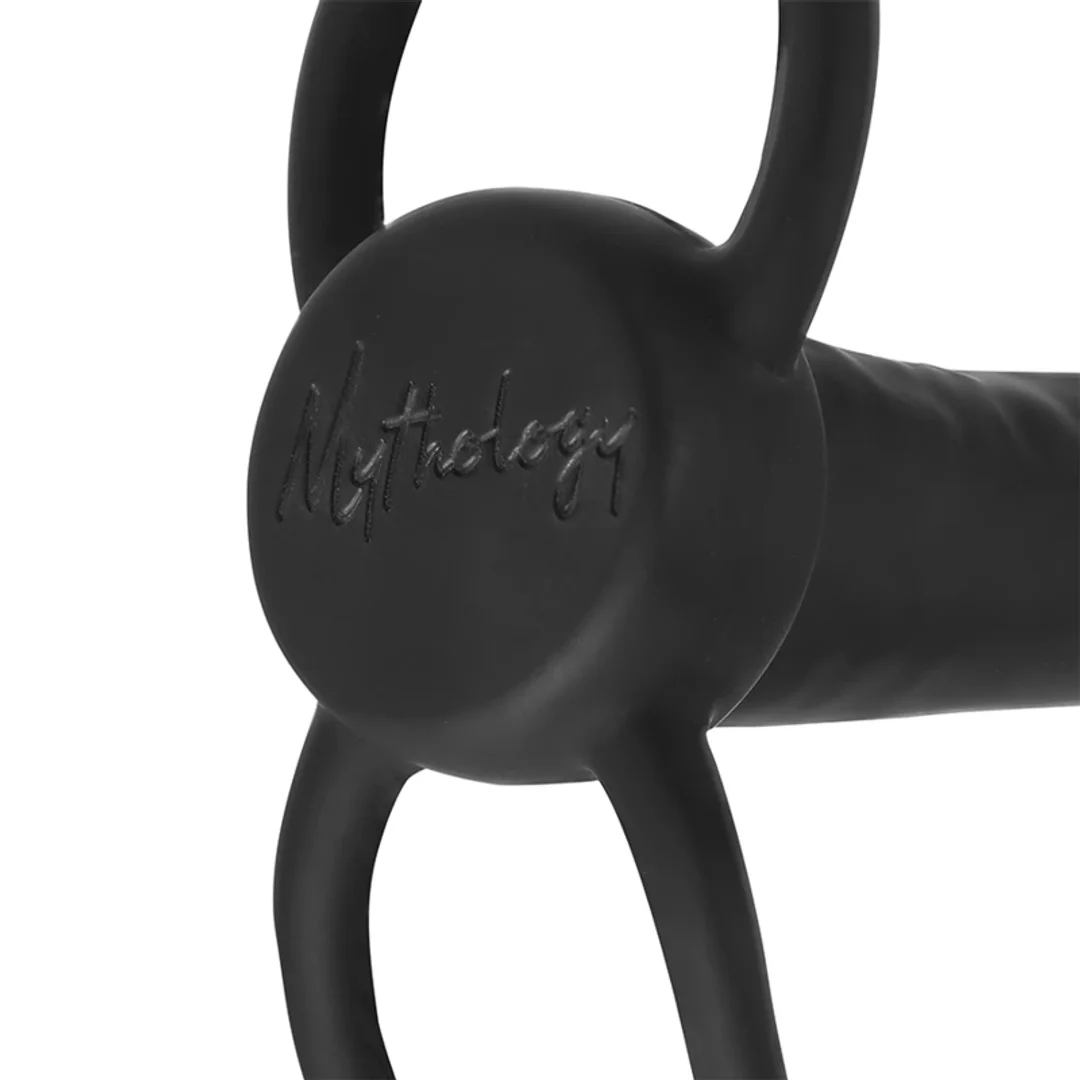 MYTHOLOGY COBI-ONYX silikonowy pas intymny z pierścieniami, czarny 13 cm — zdjęcie 5