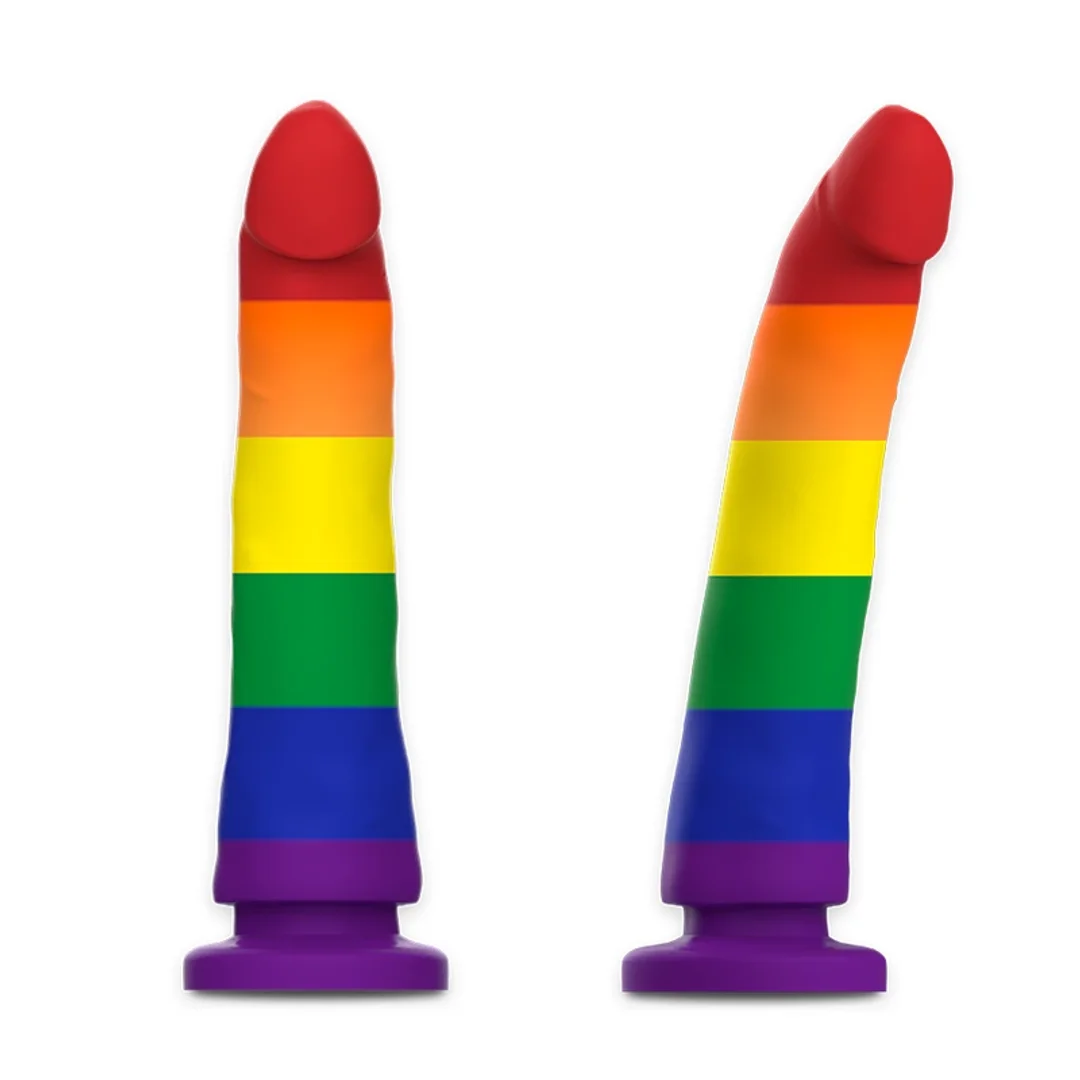 MYTHOLOGY Devon Pride M - silikonowa maszyna intymna z przyssawką, 16,5 cm — zdjęcie 6
