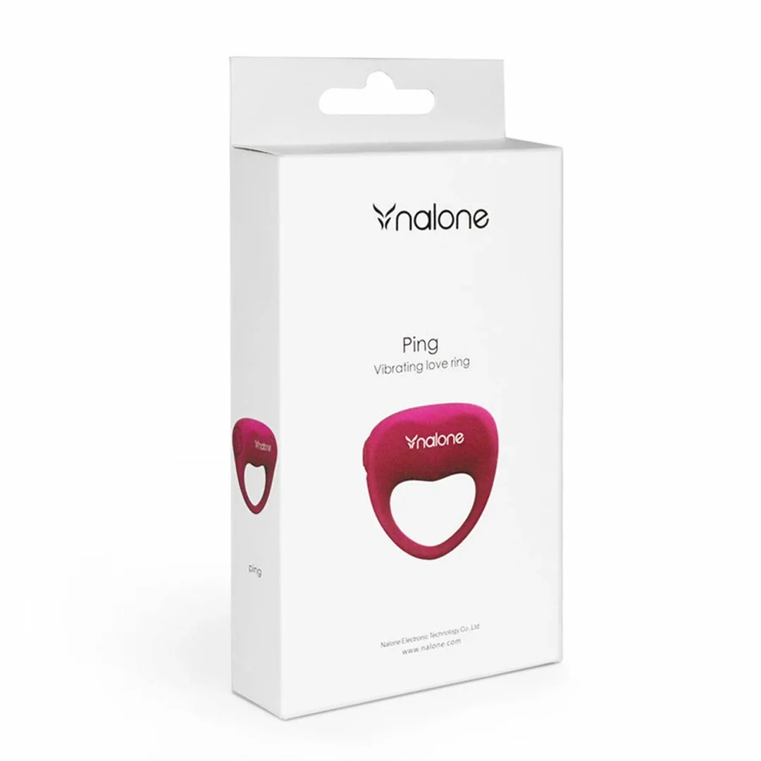 Nalone Love Pink - silikonowy pierścień wibracyjny, wodoodporny, rożowy — zdjęcie 3
