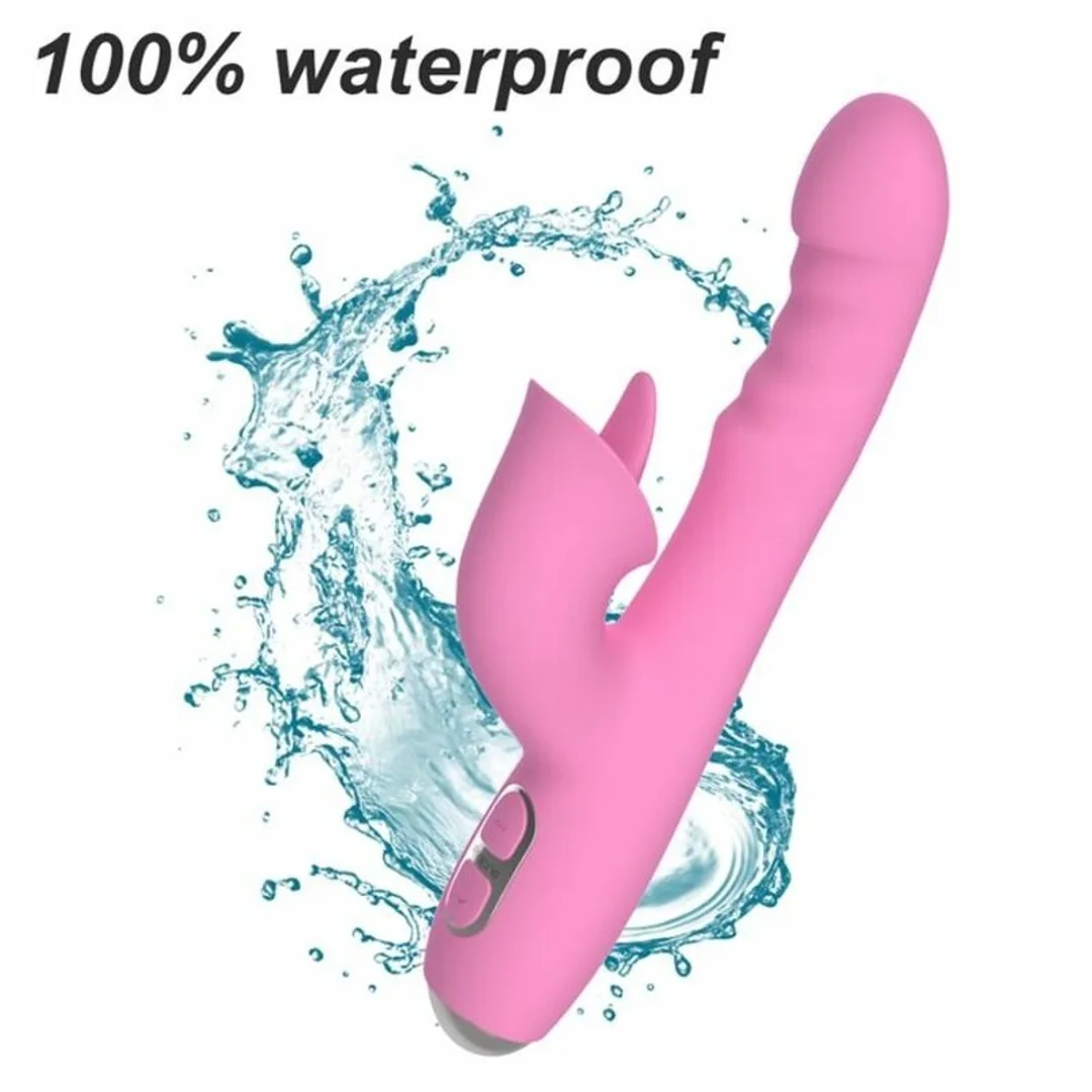 NALONE T-MAY Magic Stick rożowy - wibrator dwusilnikowy, 7 trybow — zdjęcie 4