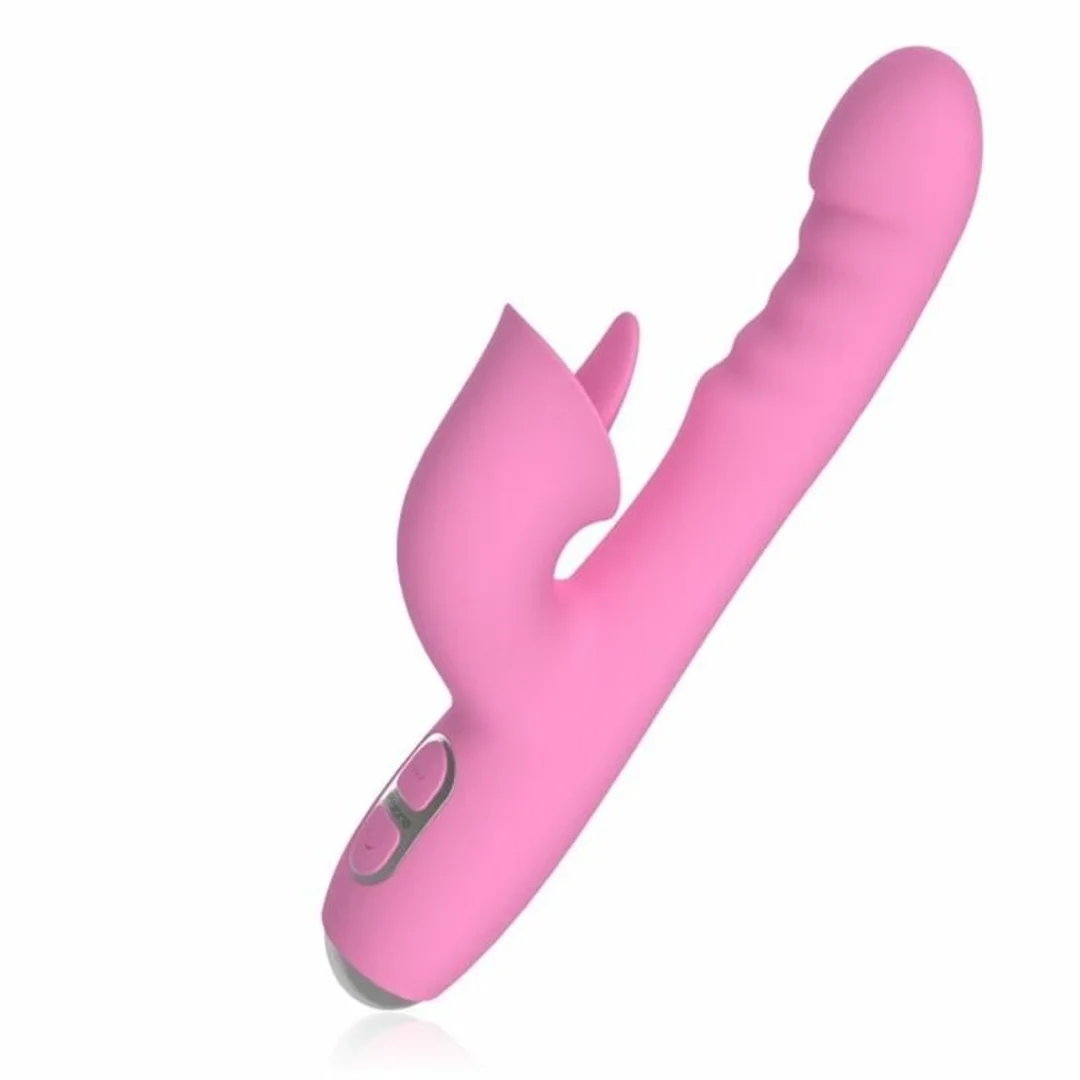 NALONE T-MAY Magic Stick rożowy - wibrator dwusilnikowy, 7 trybow — zdjęcie 5