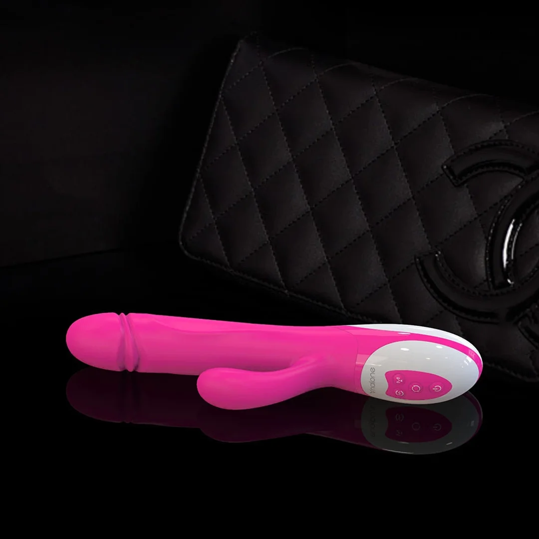 Nalone Wave silikonowy masażer z podwojnym napędem, wodoodporny 26 cm — zdjęcie 5