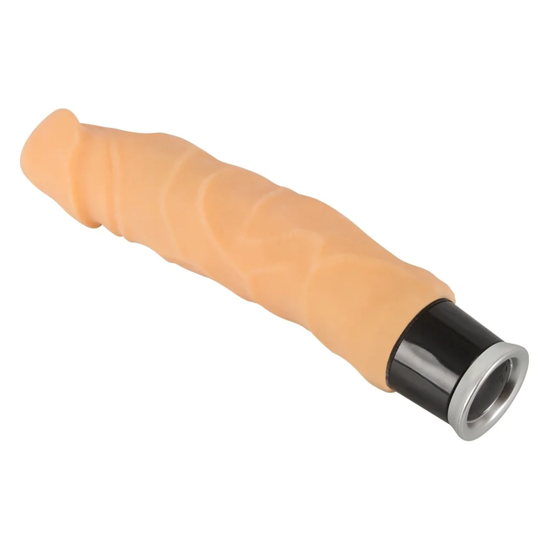 Nature Skin model 557912 - elastyczny masażer z powierzchnią żyłkowaną, cielisty 23 cm — zdjęcie 4