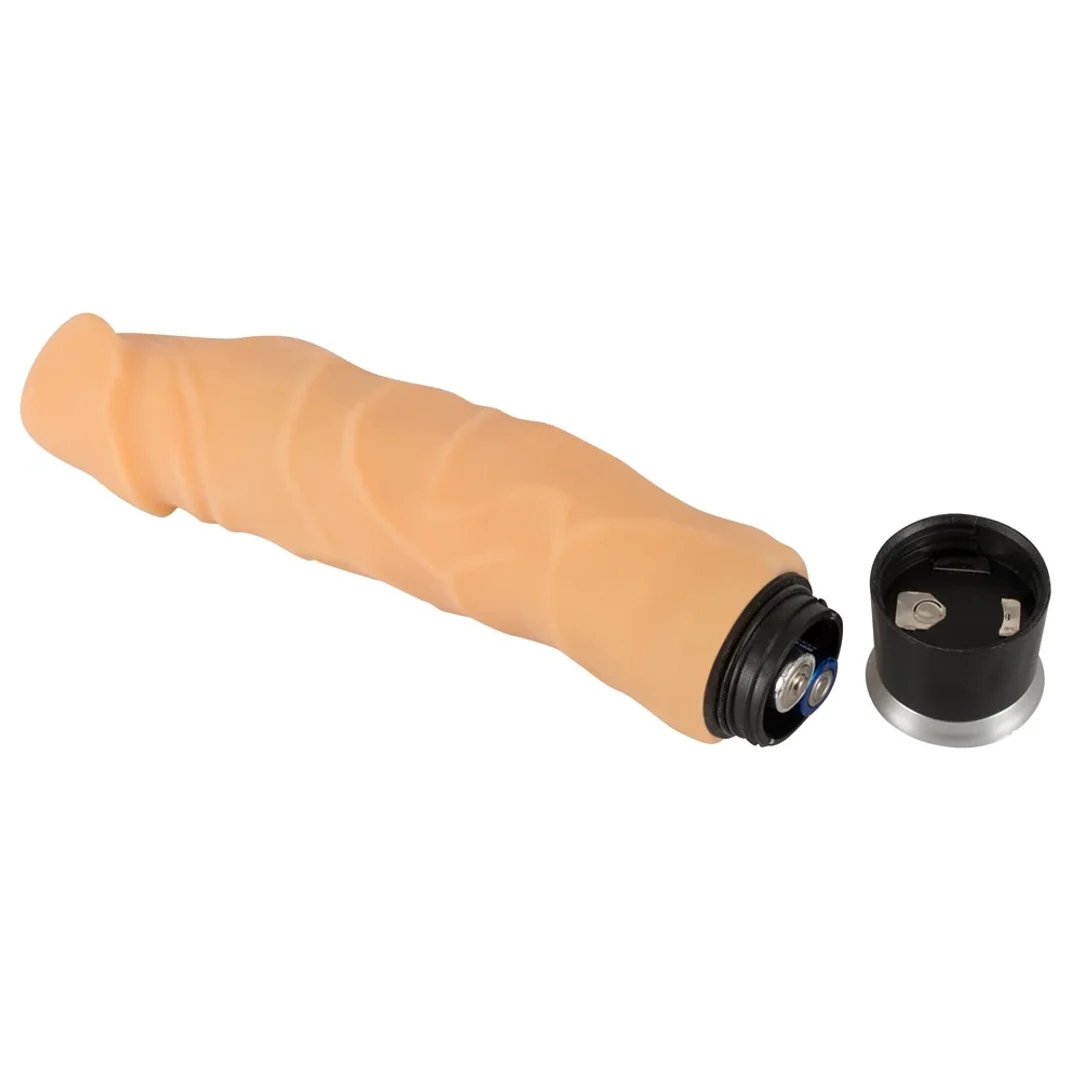 Nature Skin model 557912 - elastyczny masażer z powierzchnią żyłkowaną, cielisty 23 cm — zdjęcie 8