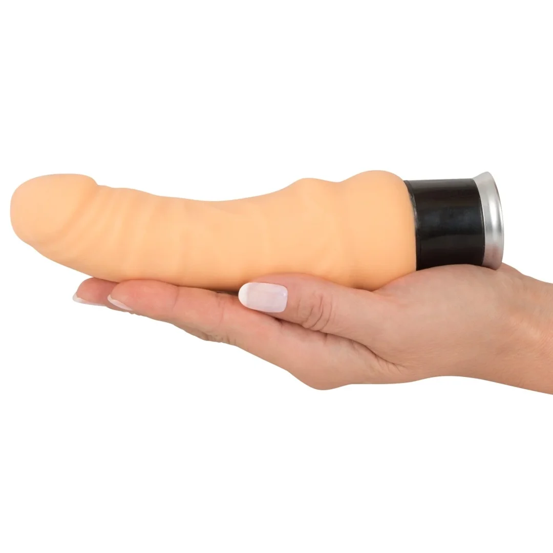 Nature Skin Wibrator 20 cm TPR wielofunkcyjny, elastyczny beżowy — zdjęcie 5