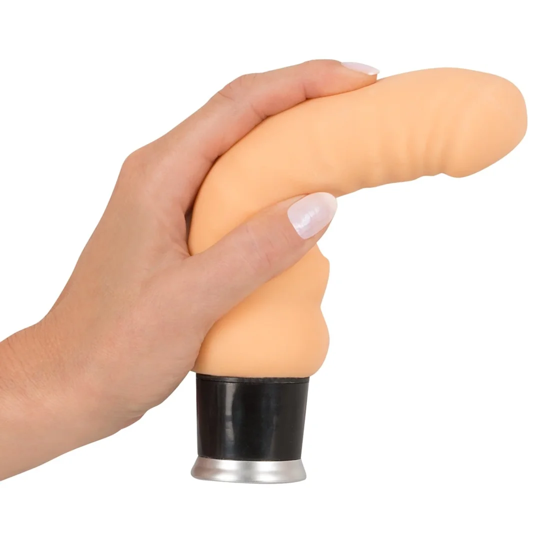 Nature Skin Wibrator 20 cm TPR wielofunkcyjny, elastyczny beżowy — zdjęcie 6