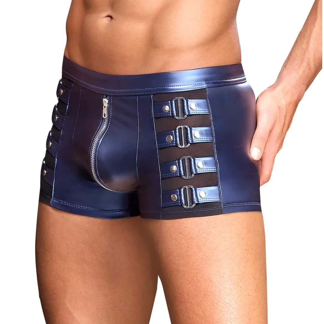 NEK Bokserki Męskie Matowe Niebieskie Ćwieki 2XL Metaliczny Look — zdjęcie 3