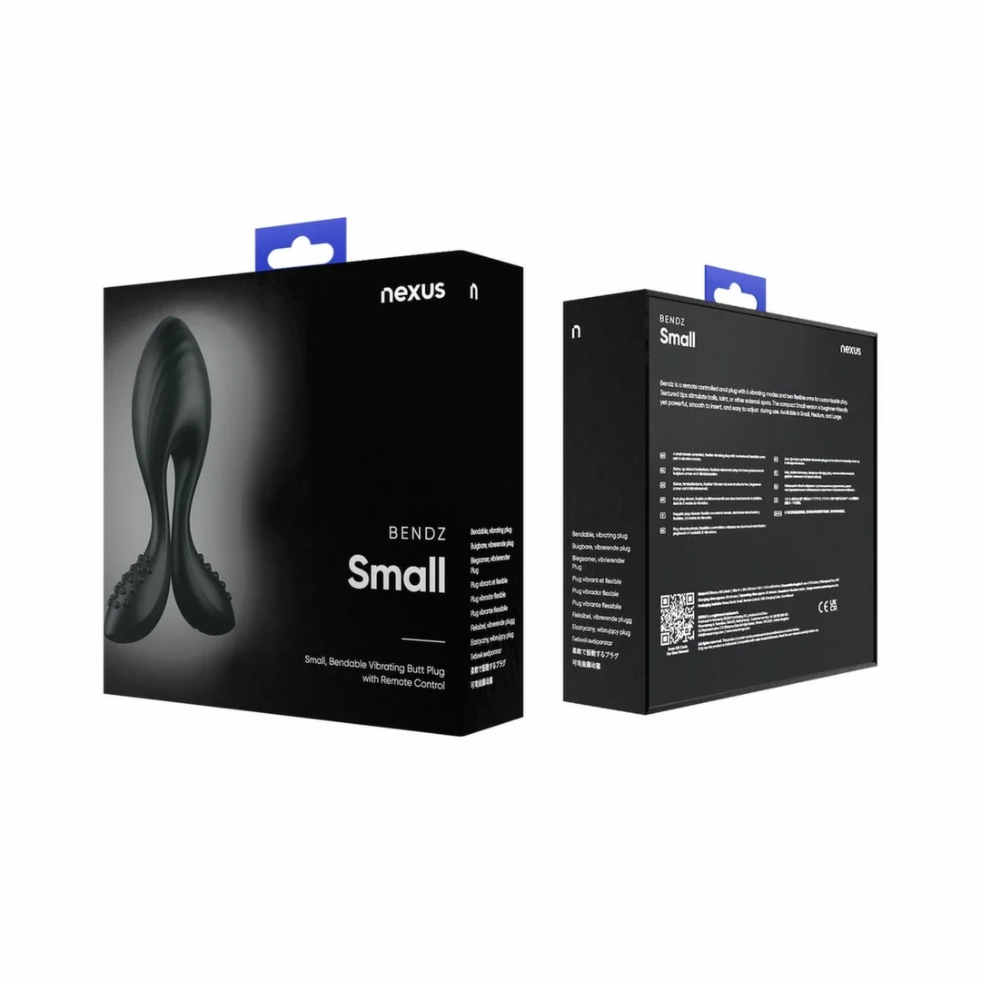 Nexus Bendz Small - Wibrująca zatyczka analna z regulacją kształtu, czarna, wodoodporna — zdjęcie 7