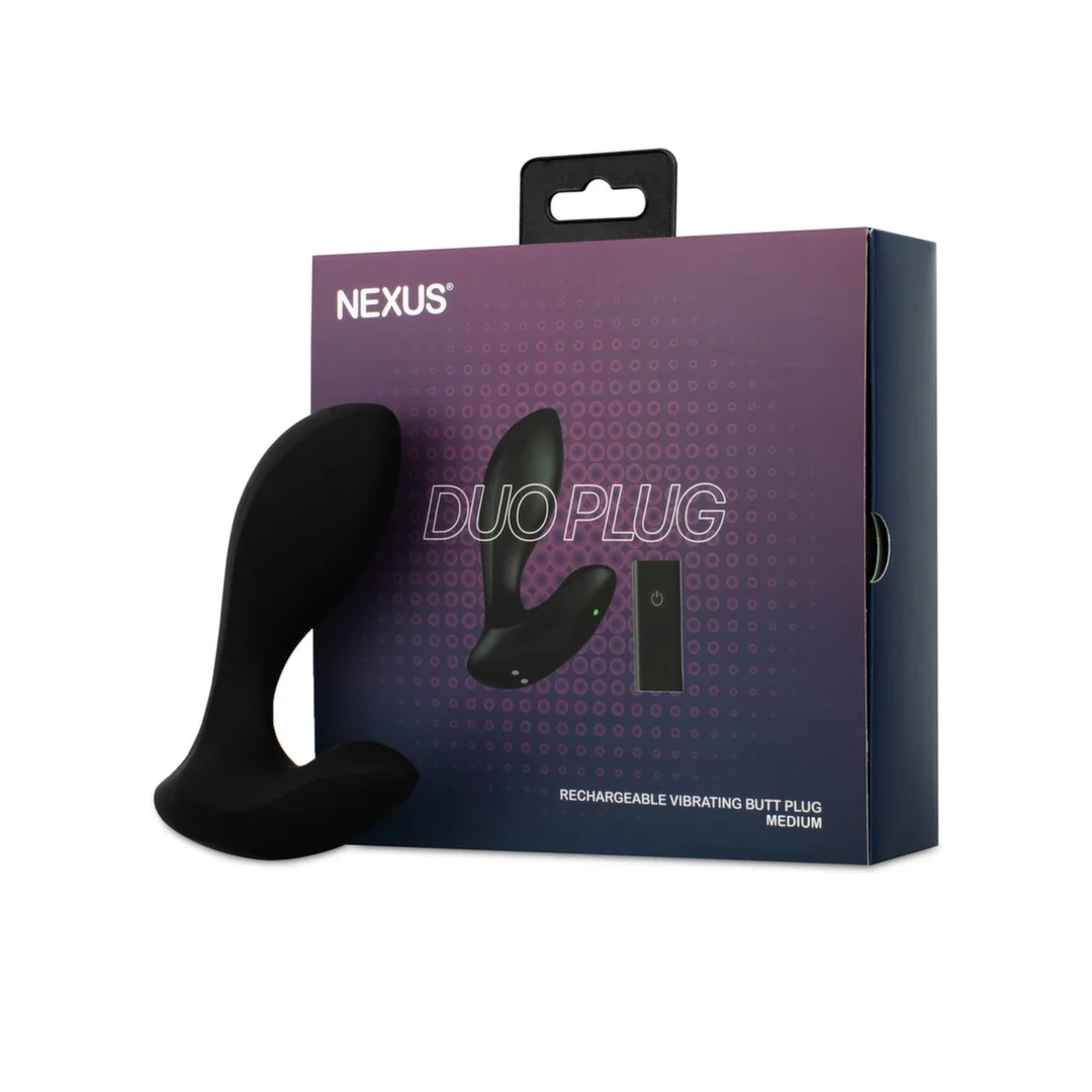 Nexus Duo Plug czarny - silikonowy model wibrujący z pilotem bezprzewodowym — zdjęcie 2
