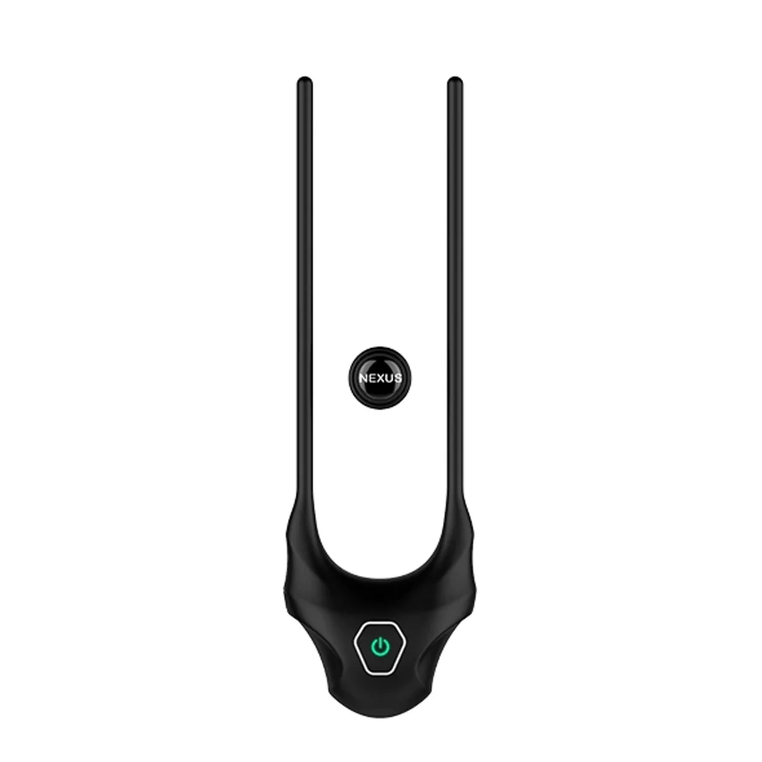 Nexus Forge Czarny Regulowany Pierścień Wibrujący Silikonowy USB — zdjęcie 2