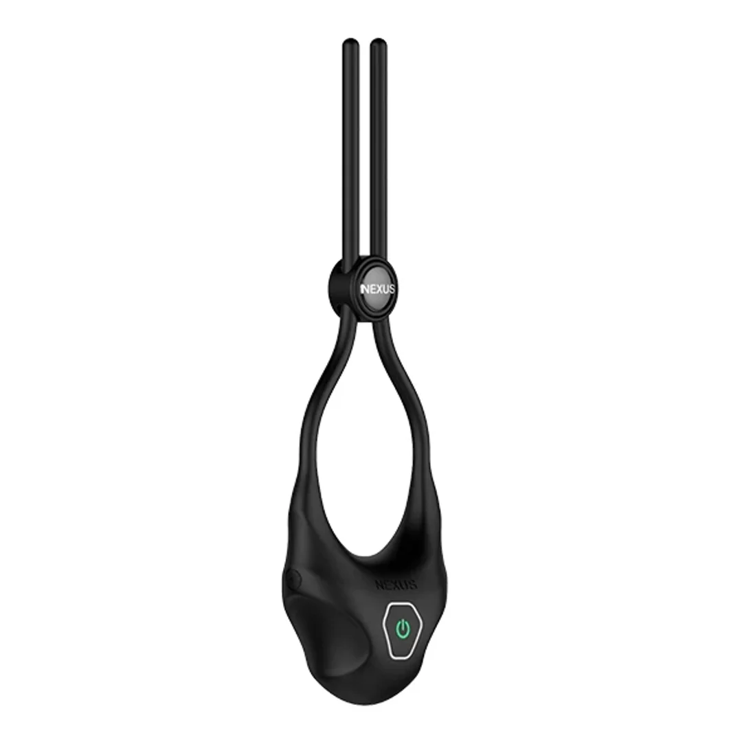 Nexus Forge Czarny Regulowany Pierścień Wibrujący Silikonowy USB — zdjęcie 5